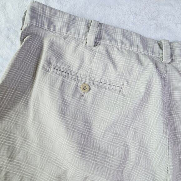 Nike Golf Dri-FIT Men's Performance Shorts Size 42 Beige White Plaid - Picture 4 of 14